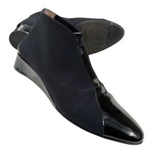 Taryn Rose Women's Camila Demi-Wedge Patent Leather Booties